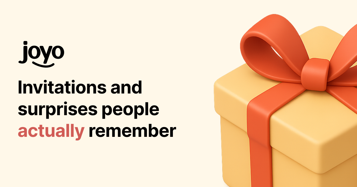 joyo - Invitations & Surprises People Actually Remember